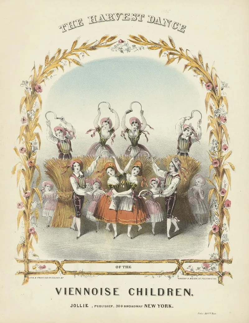 The Harvest Dance Of The Viennoise Children Wall Art by Sarony, Major & Knapp Lith. - High-Resolution Digital Print