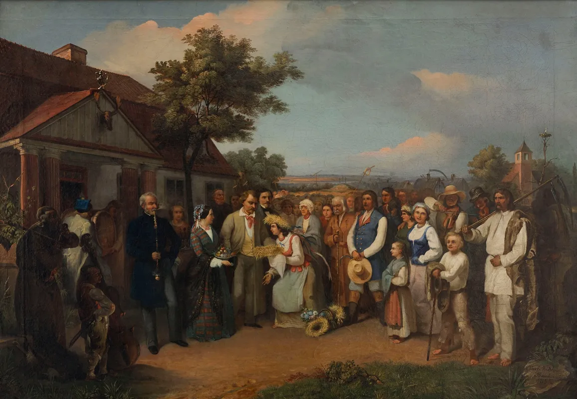 The Harvest Festival Wall Art by Józef Tadeusz Balukiewicz - High-Resolution Digital Print