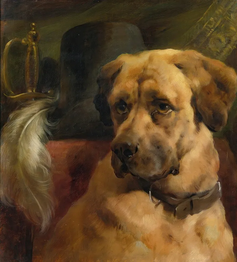 The Head Of A Mastiff Wall Art by Edwin Douglas - High-Resolution Digital Print