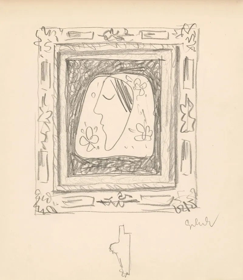 The Head Of A Woman In A Decorative Frame