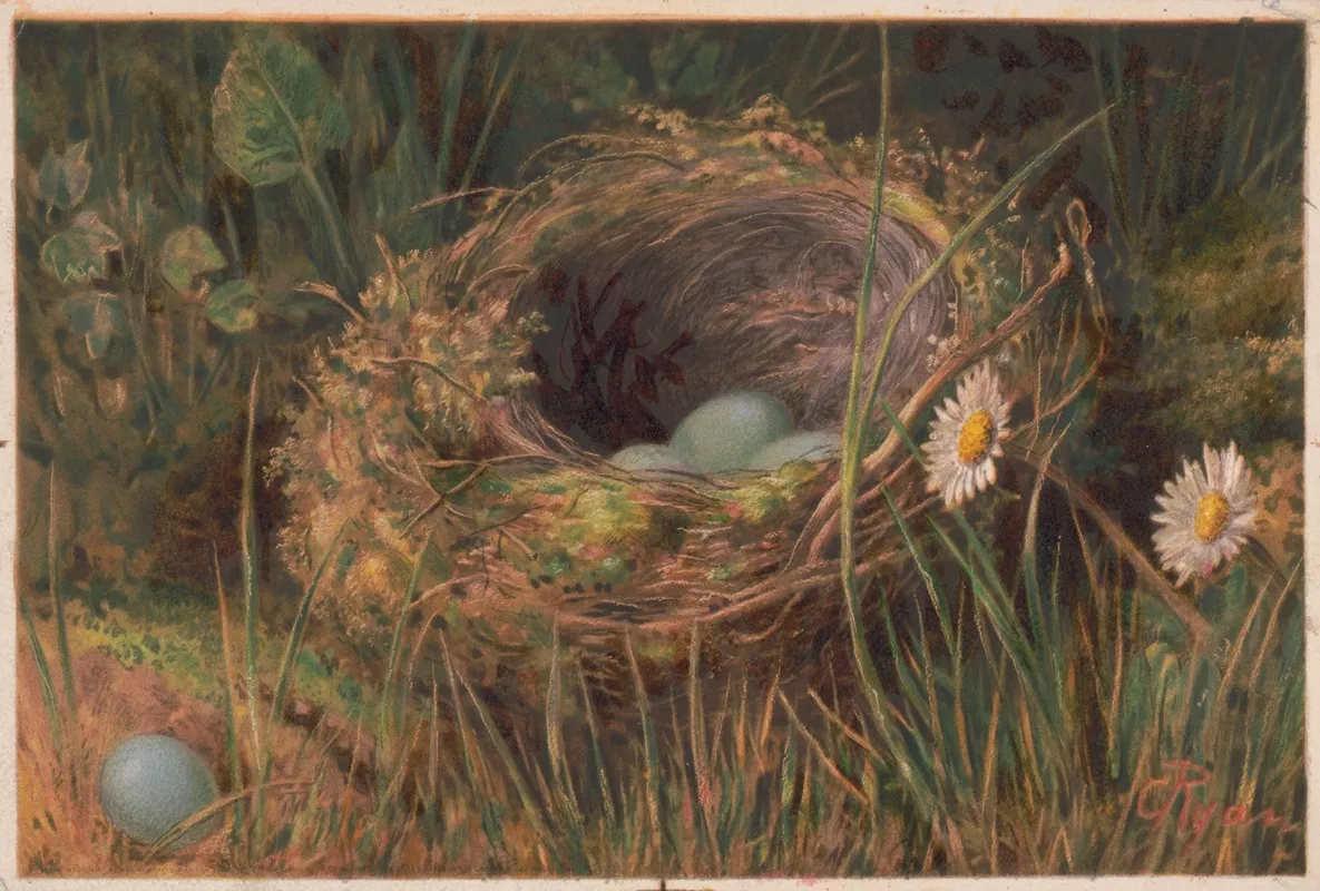 The Hedge Sparrows Mansion Wall Art by C. Ryan - High-Resolution Digital Print