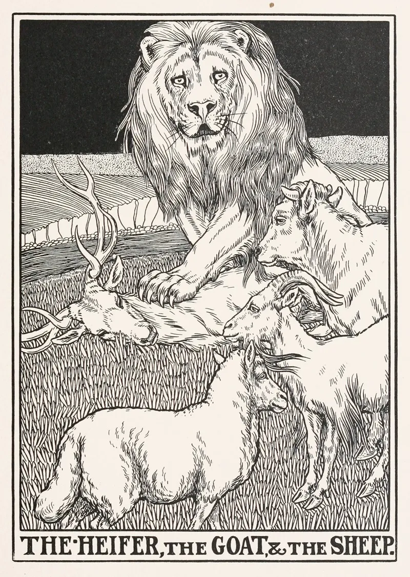 The Heifer The Goat And The Sheep Wall Art by Percy J. Billinghurst - High-Resolution Digital Print
