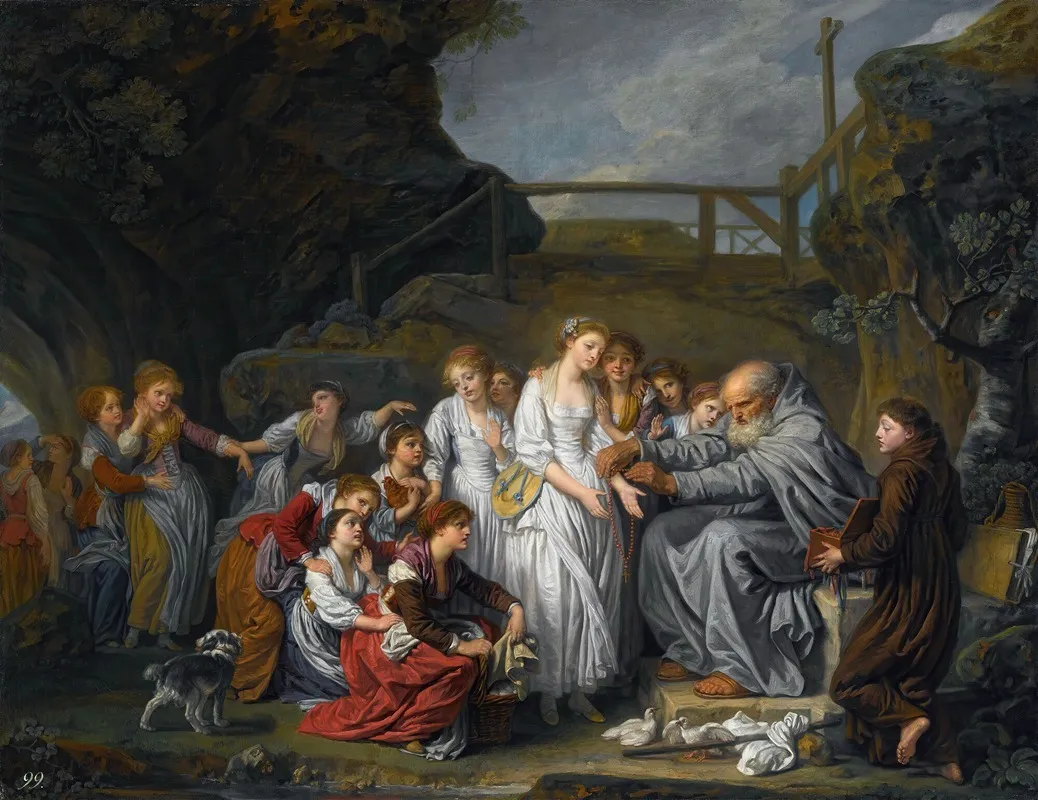The Hermit 3 Wall Art by Jean-Baptiste Greuze - High-Resolution Digital Print
