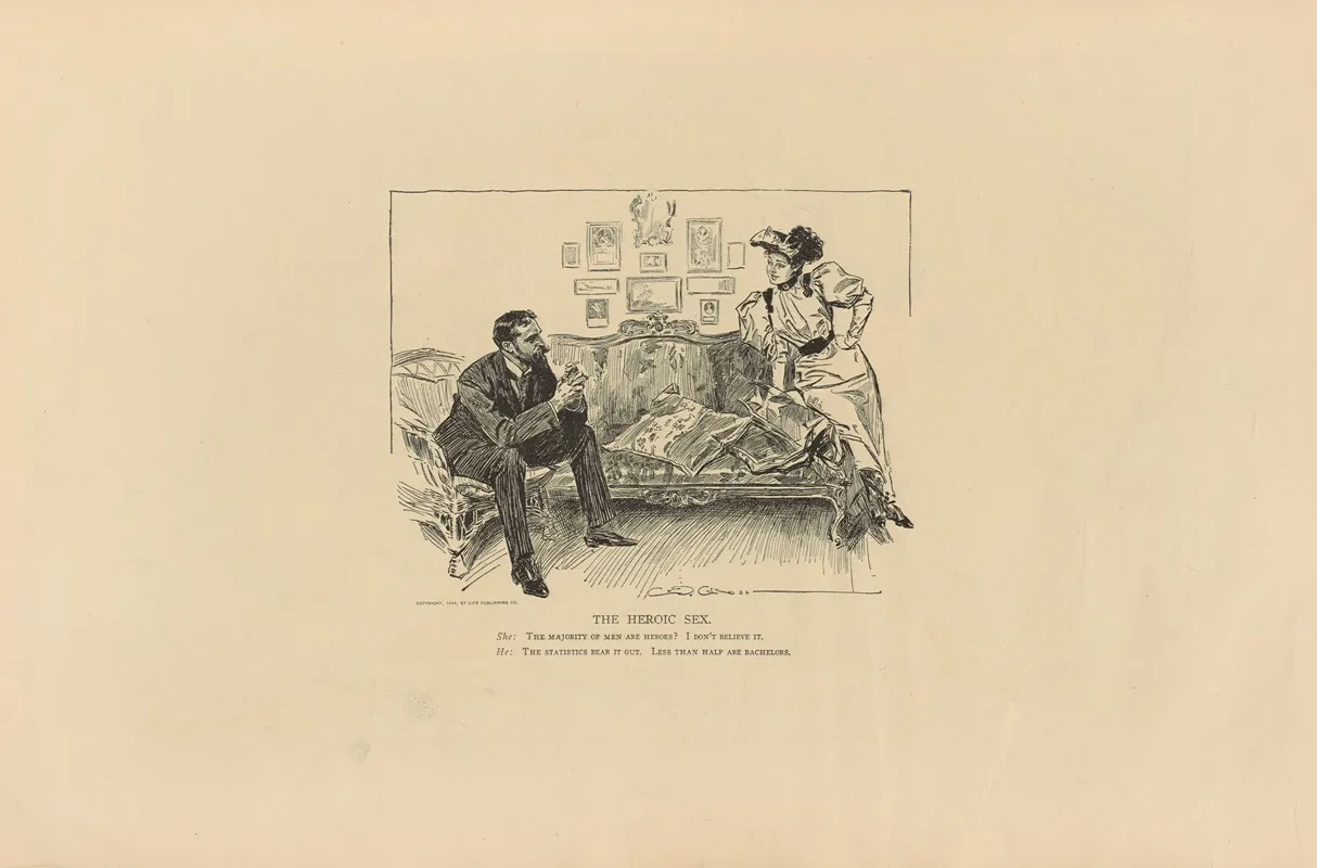 The Heroic Sex Wall Art by Charles Dana Gibson - High-Resolution Digital Print