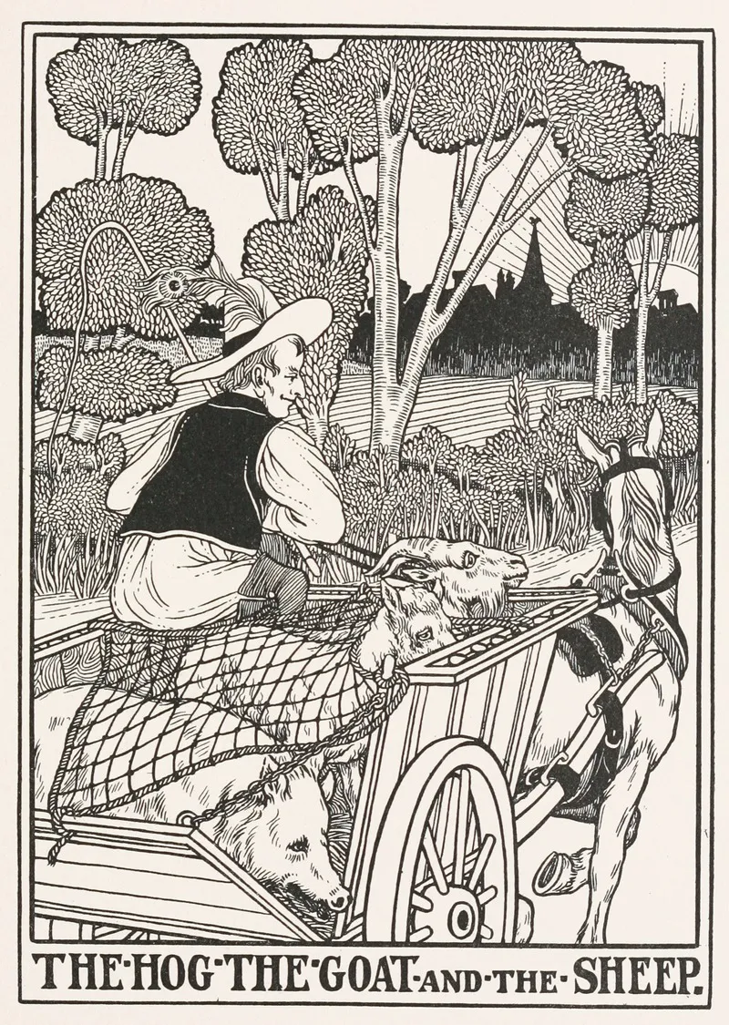 The Hog The Goat And The Sheep Wall Art by Percy J. Billinghurst - High-Resolution Digital Print