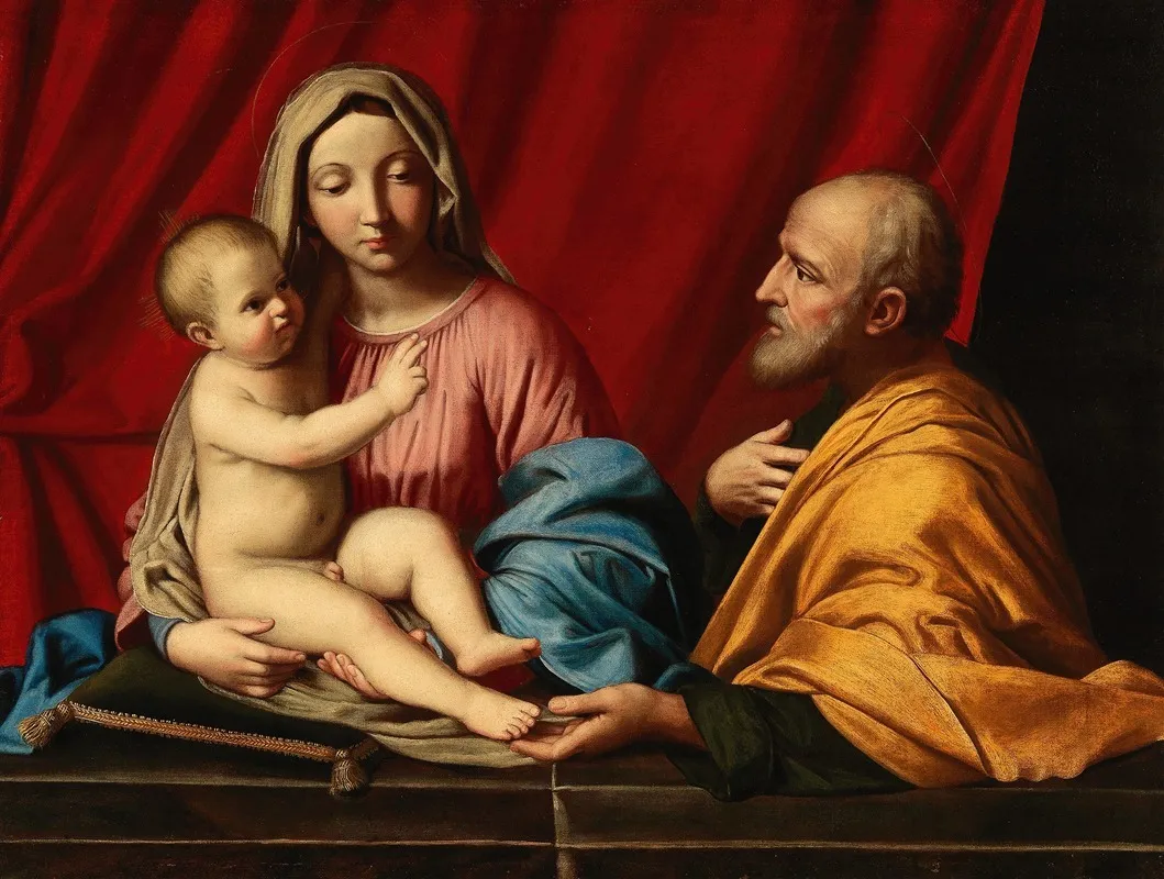 The Holy Family 11 Wall Art by Giovanni Battista Salvi da Sassoferrato - High-Resolution Digital Print