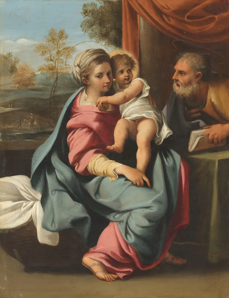 The Holy Family 2 Wall Art by Antonio Carracci - High-Resolution Digital Print