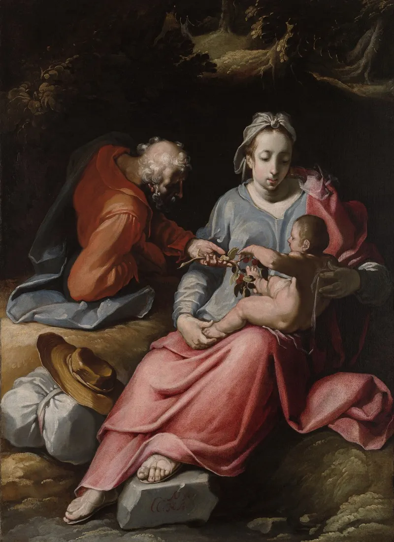 The Holy Family 34 Wall Art by Cornelis Cornelisz Van Haarlem - High-Resolution Digital Print