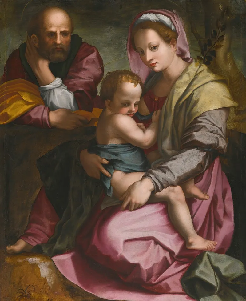The Holy Family 44 Wall Art by Follower of Andrea del Sarto - High-Resolution Digital Print