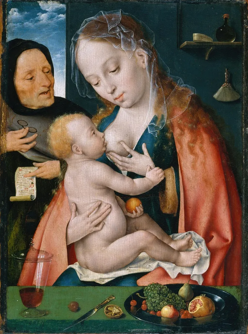The Holy Family 49 Wall Art by Joos Van Cleve - High-Resolution Digital Print