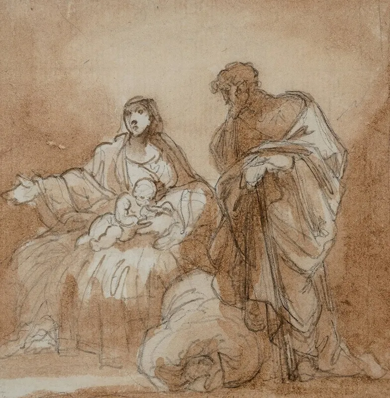 The Holy Family 61 Wall Art by Domenico Corvi - High-Resolution Digital Print