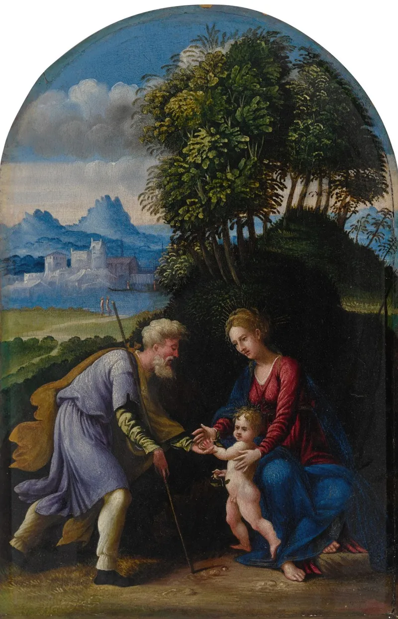 The Holy Family 65 Wall Art by The Master of the Twelve Apostles - High-Resolution Digital Print