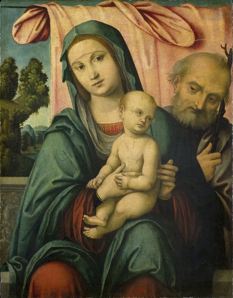The Holy Family 67 Wall Art by Lorenzo Costa - High-Resolution Digital Print