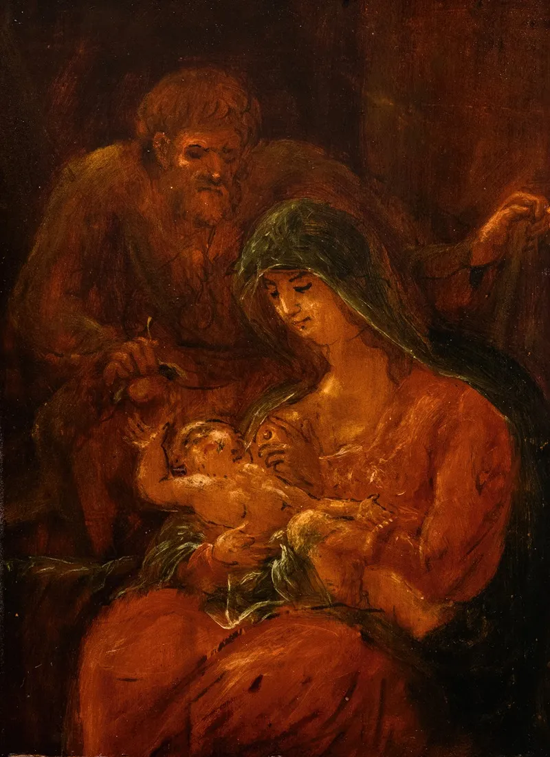 The Holy Family 82 Wall Art by Pehr Hörberg - High-Resolution Digital Print