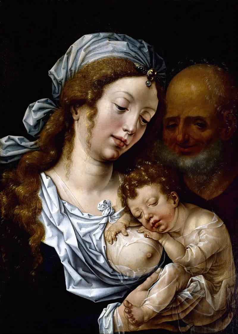 The Holy Family 85 Wall Art by Jan Gossart - High-Resolution Digital Print