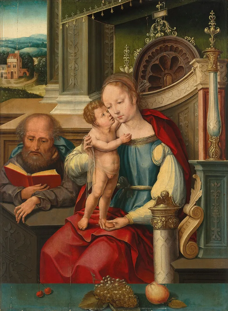 The Holy Family 88 Wall Art by The Master Of The Mansi Magdalen - High-Resolution Digital Print
