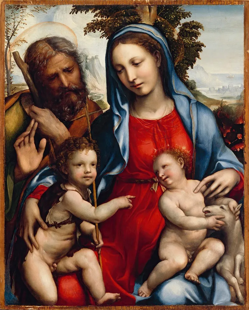 The Holy Family And St John Wall Art by Sodoma - High-Resolution Digital Print