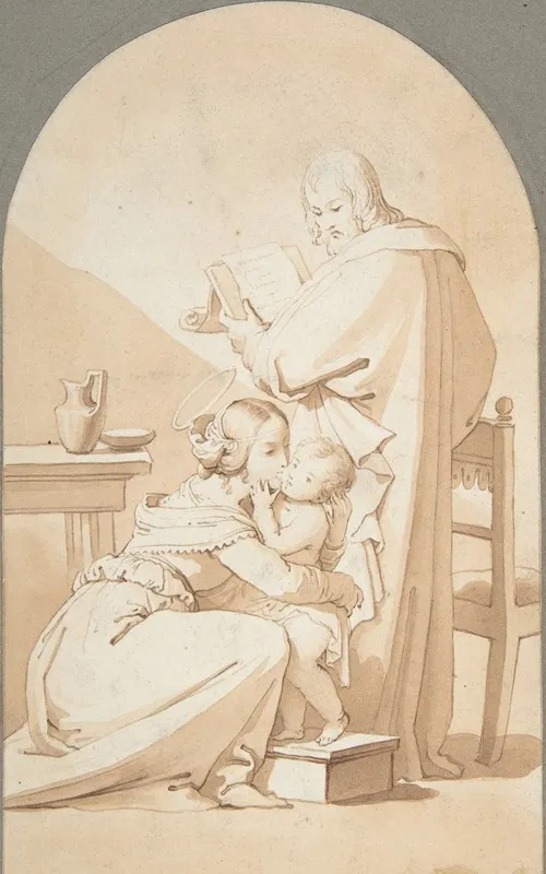 The Holy Family In An Interior 2 Wall Art by E. La Touche - High-Resolution Digital Print