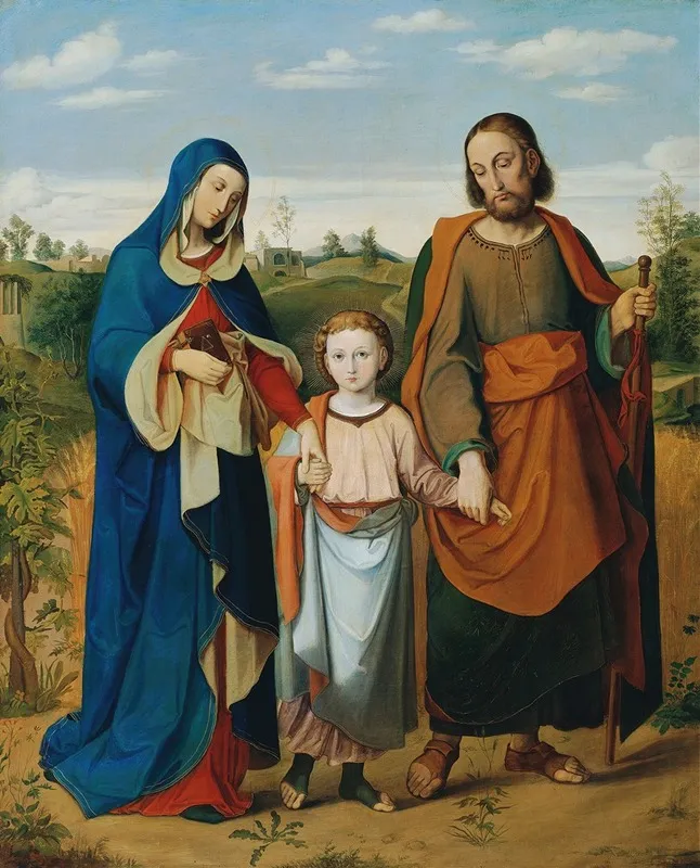 The Holy Family On The Way Home From The Temple Wall Art by Eduard Ritter von Engerth - High-Resolution Digital Print