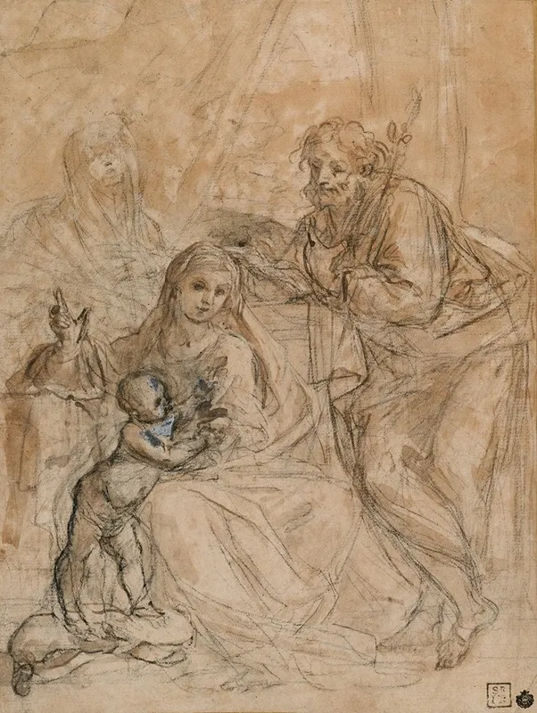 The Holy Family With A Female Saint
