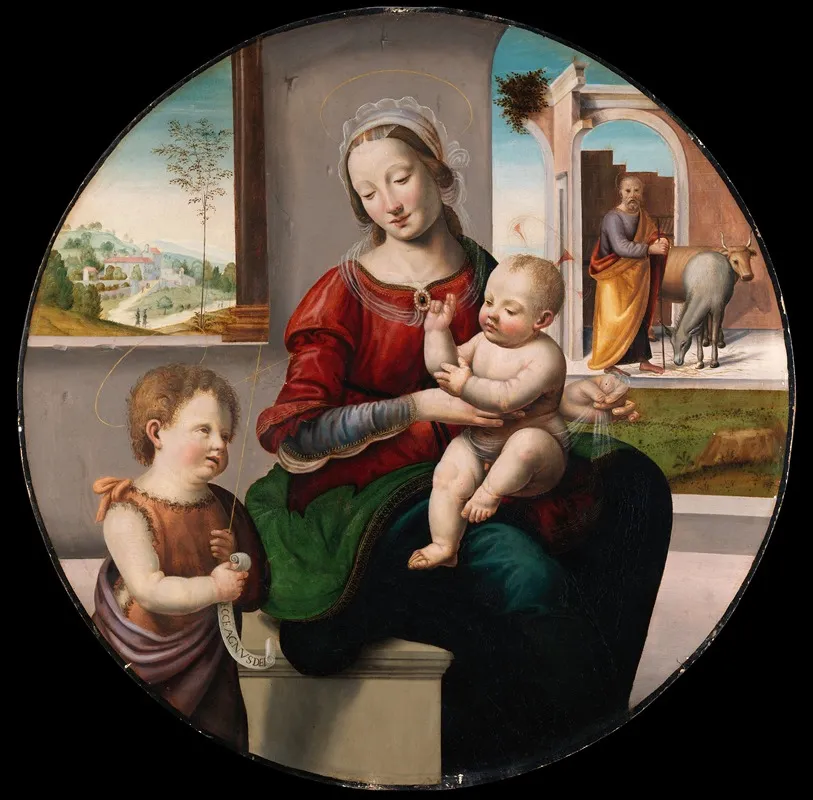 The Holy Family With Saint John The Baptist 5