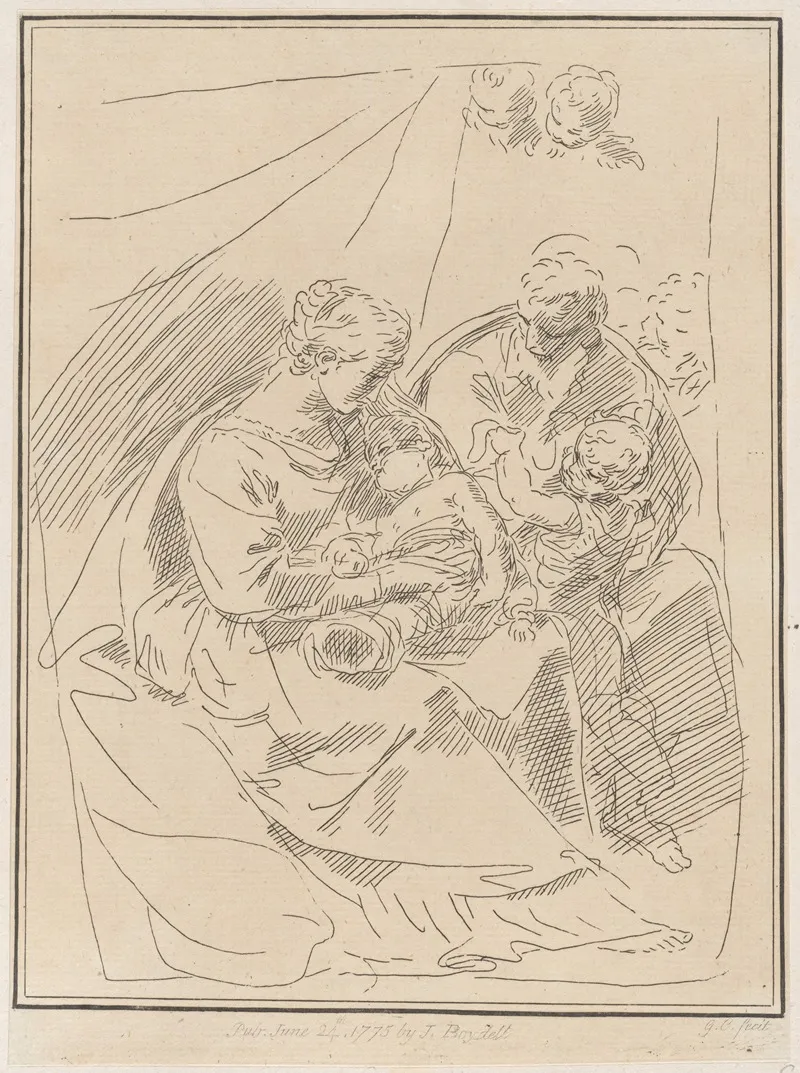 The Holy Family With The Infant Saint John The Baptist 14 Wall Art by Giuseppe Canale - High-Resolution Digital Print