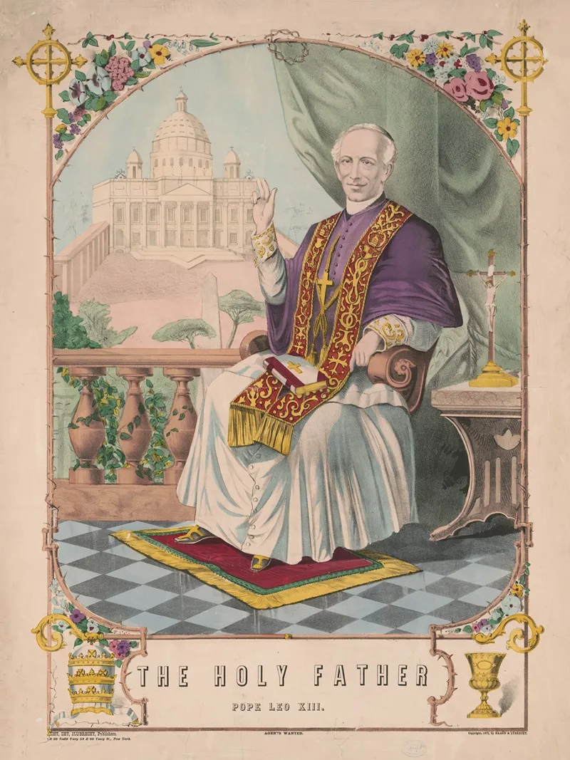 The Holy Father Pope Leo Xiii Wall Art by Haasis & Lubrecht - High-Resolution Digital Print