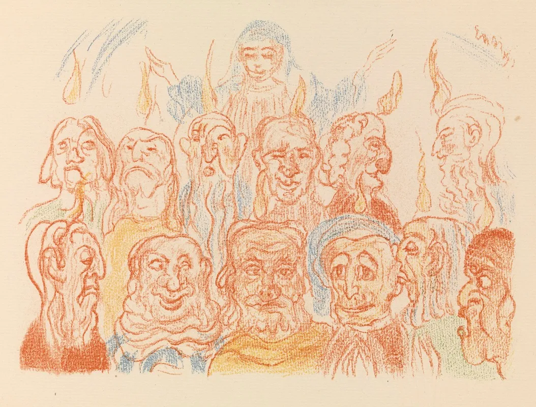 The Holy Ghost Enlightens The Apostles Wall Art by James Ensor - High-Resolution Digital Print