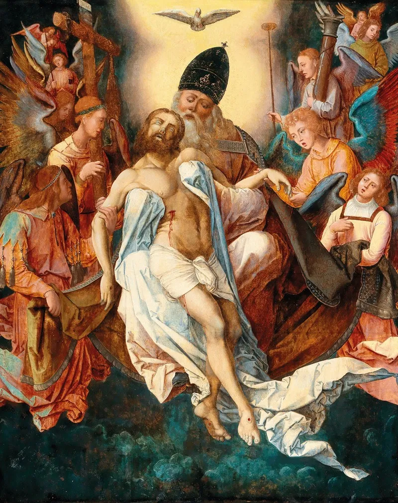 The Holy Trinity 4 Wall Art by Michiel Coxie - High-Resolution Digital Print