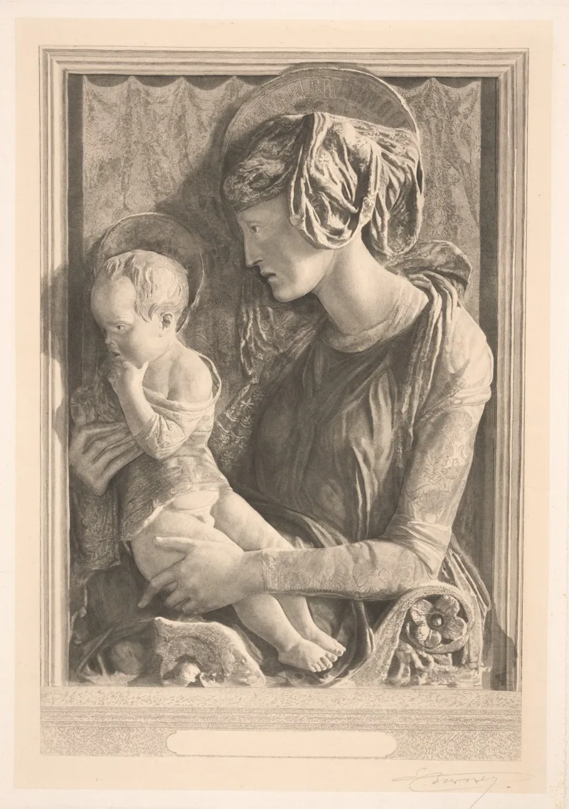The Holy Virgin And The Infant Jesus Wall Art by François-Eugène Burney - High-Resolution Digital Print