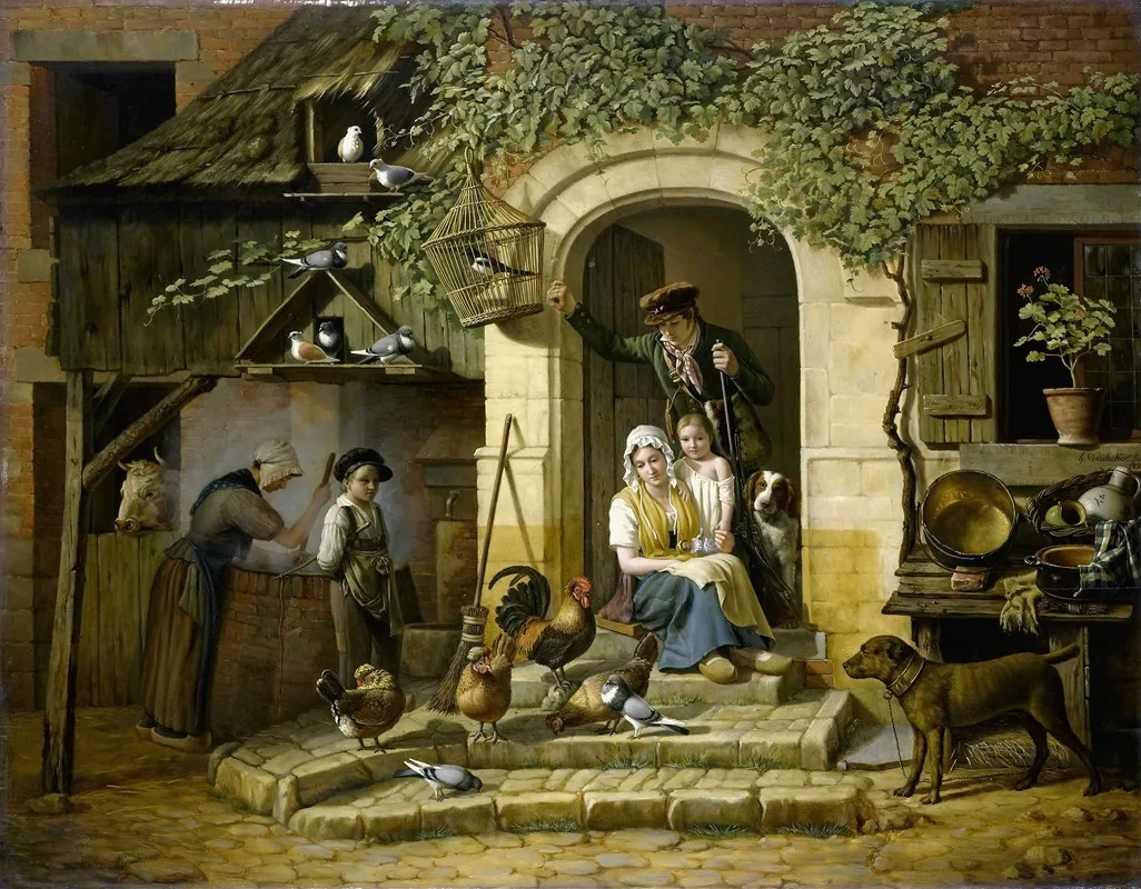 The Home Of A Hunter Wall Art by Henri Voordecker - High-Resolution Digital Print