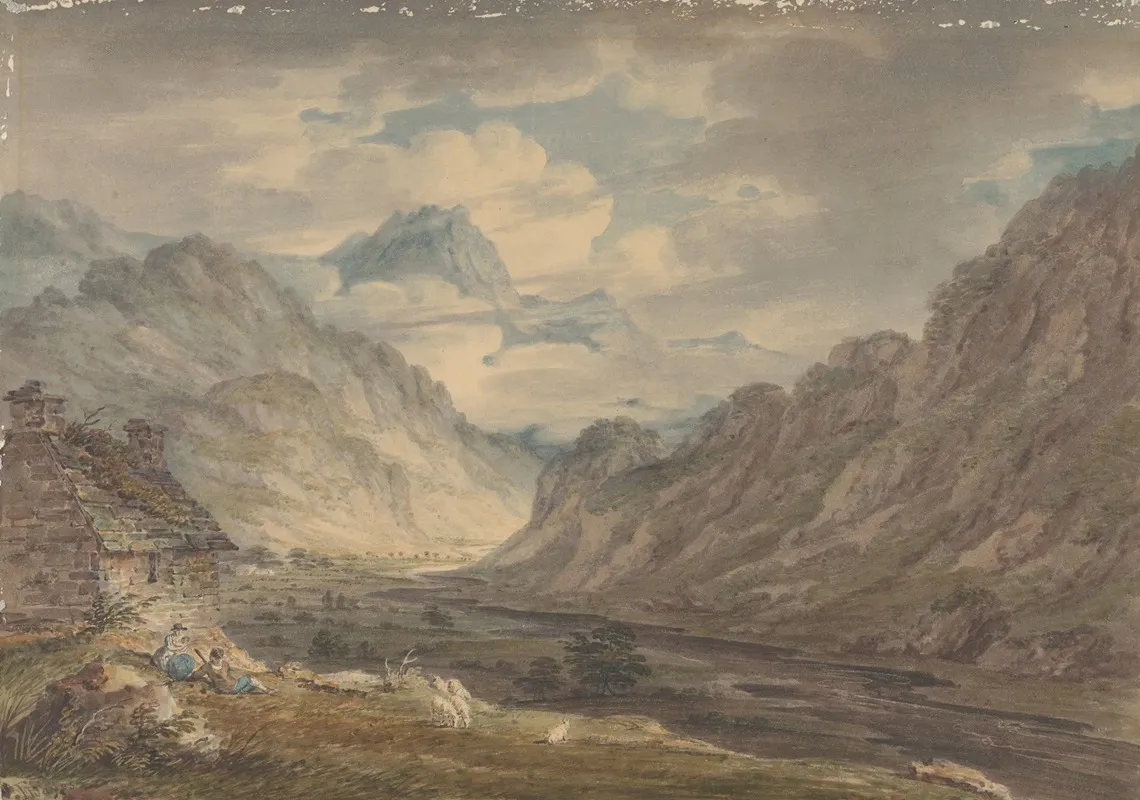 The Honister Pass From Gatesgarth Farm Gatesgarthdale Lake District Wall Art by Edward Dayes - High-Resolution Digital Print