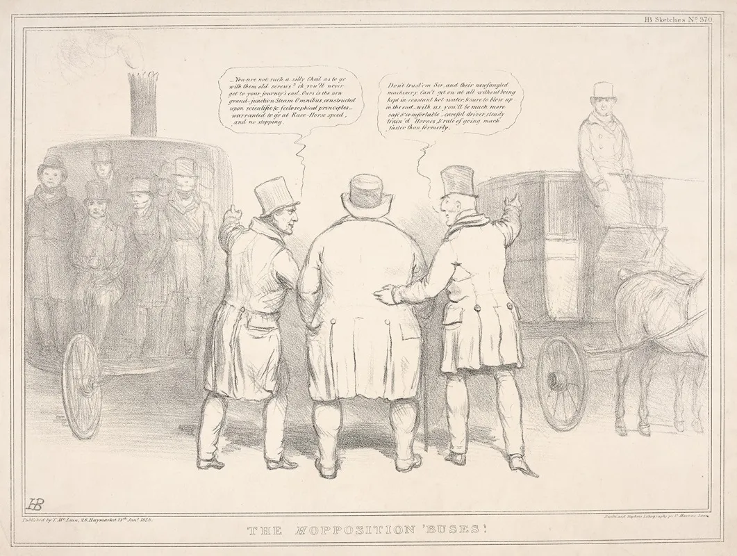 The Hopposition Buses Wall Art by John Doyle - High-Resolution Digital Print