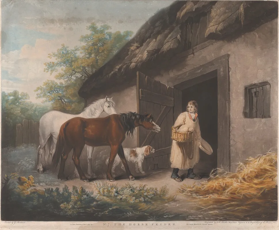 The Horse Feeder Wall Art by George Morland - High-Resolution Digital Print