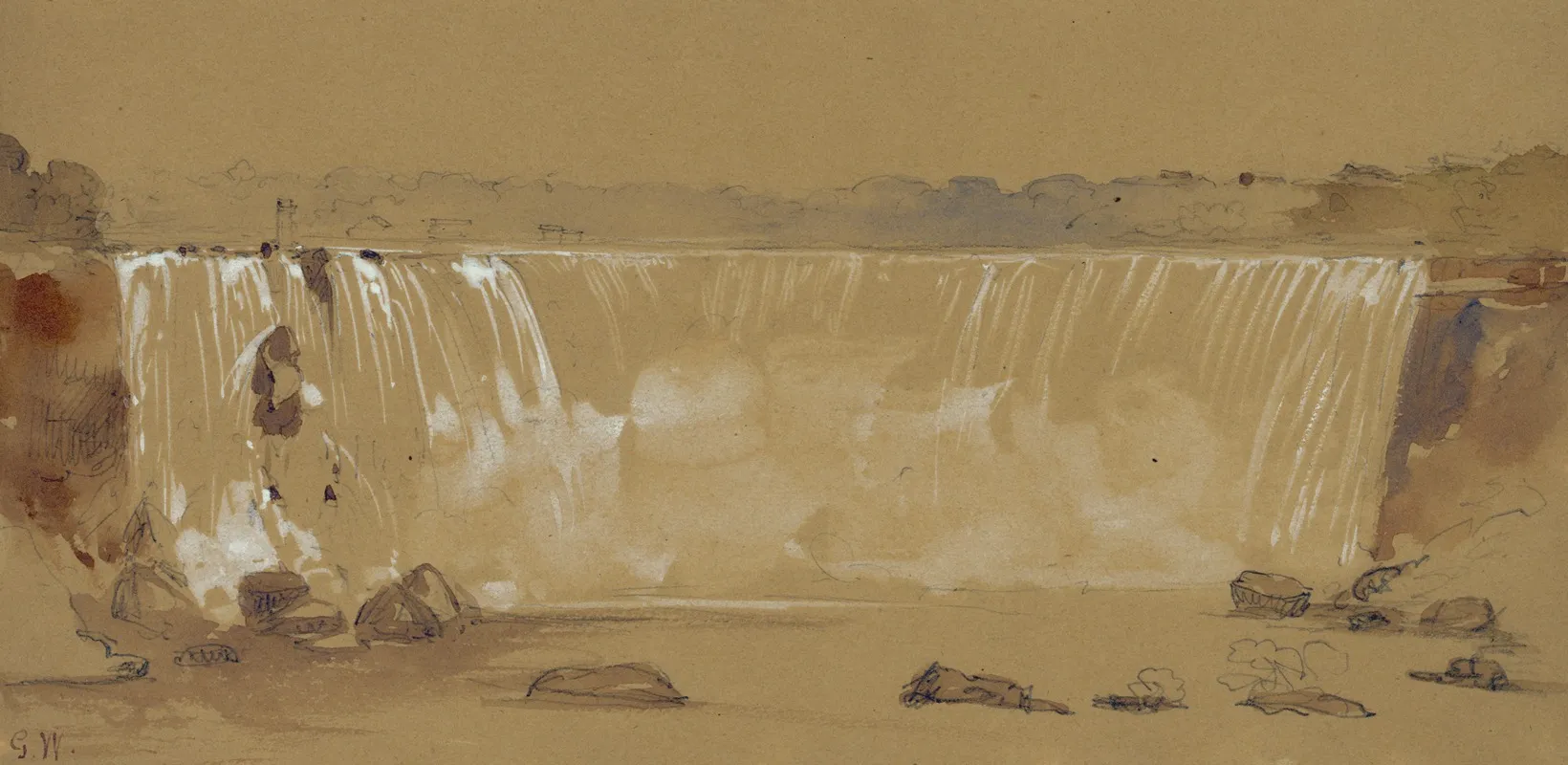 The Horse Shoe Falls Niagara From The Canada Side