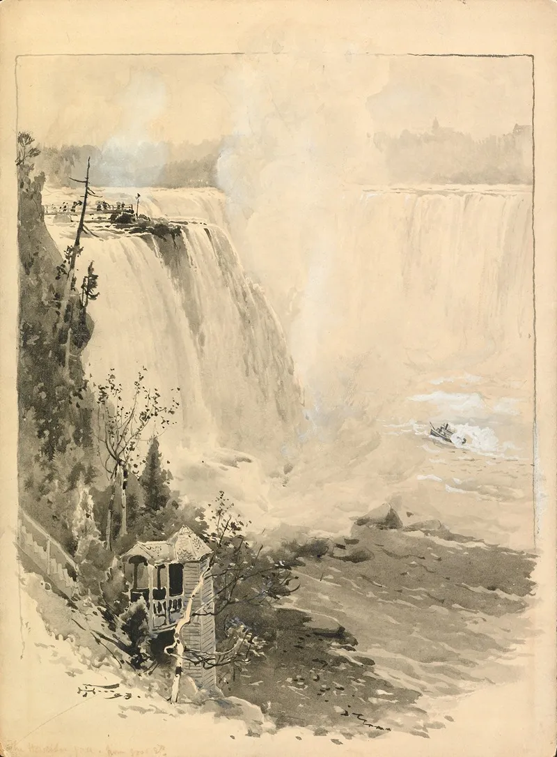 The Horseshoe Falls From Goat Island Wall Art by Harry Fenn - High-Resolution Digital Print