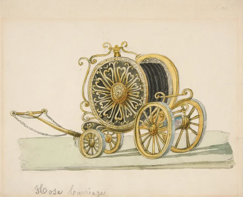 The Hose Carriage Wall Art by Nicolino Calyo - High-Resolution Digital Print