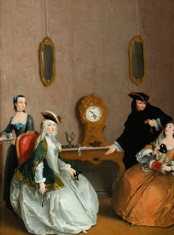 The Hour Of The Masked Ball 2 Wall Art by Charles-Joseph Flipart - High-Resolution Digital Print
