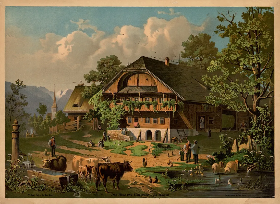 The House And Its Surroundings Wall Art by Bernhard Fröhlich - High-Resolution Digital Print