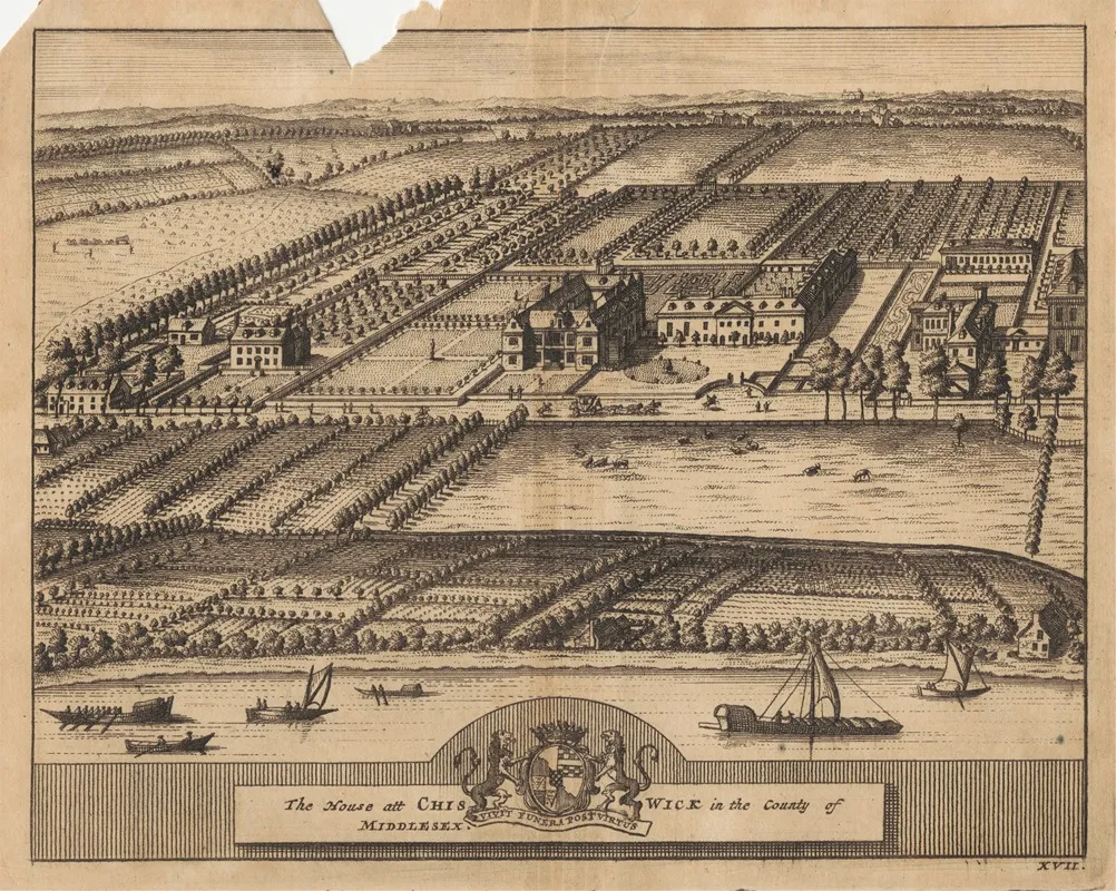 The House At Chiswick In The County Of Middlesex Wall Art by Pieter van der Aa - High-Resolution Digital Print