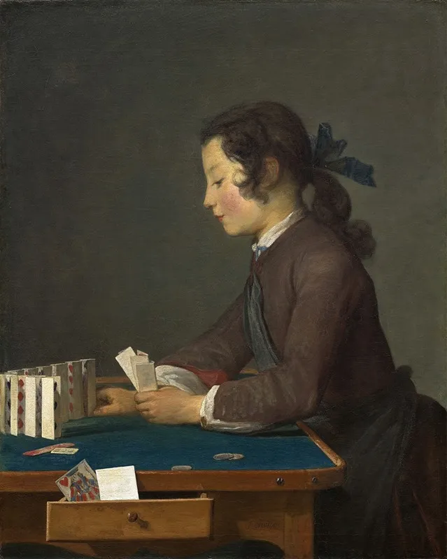 The House Of Cards Wall Art by Jean Siméon Chardin - High-Resolution Digital Print