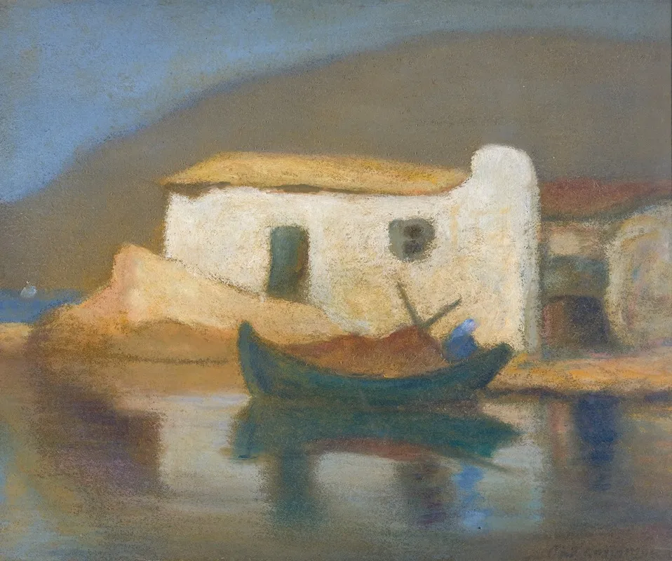 The House That He Dreams Of Hydra Wall Art by Michalis Oikonomou - High-Resolution Digital Print