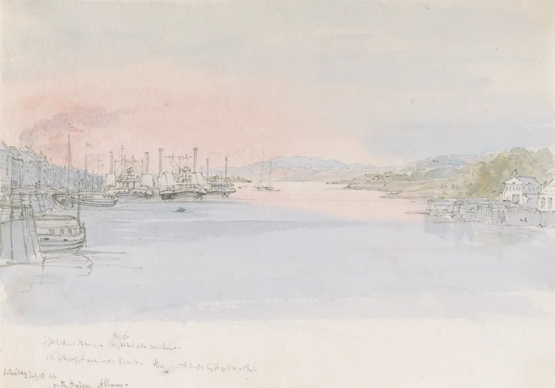 The Hudson River At Albany U S Saturday July 18th 1846