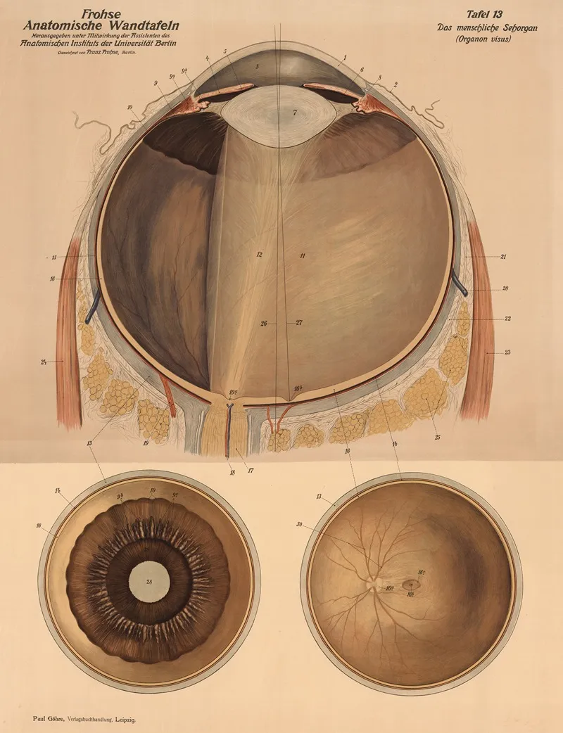The Human Visual Organ Wall Art by Franz Frohse - High-Resolution Digital Print