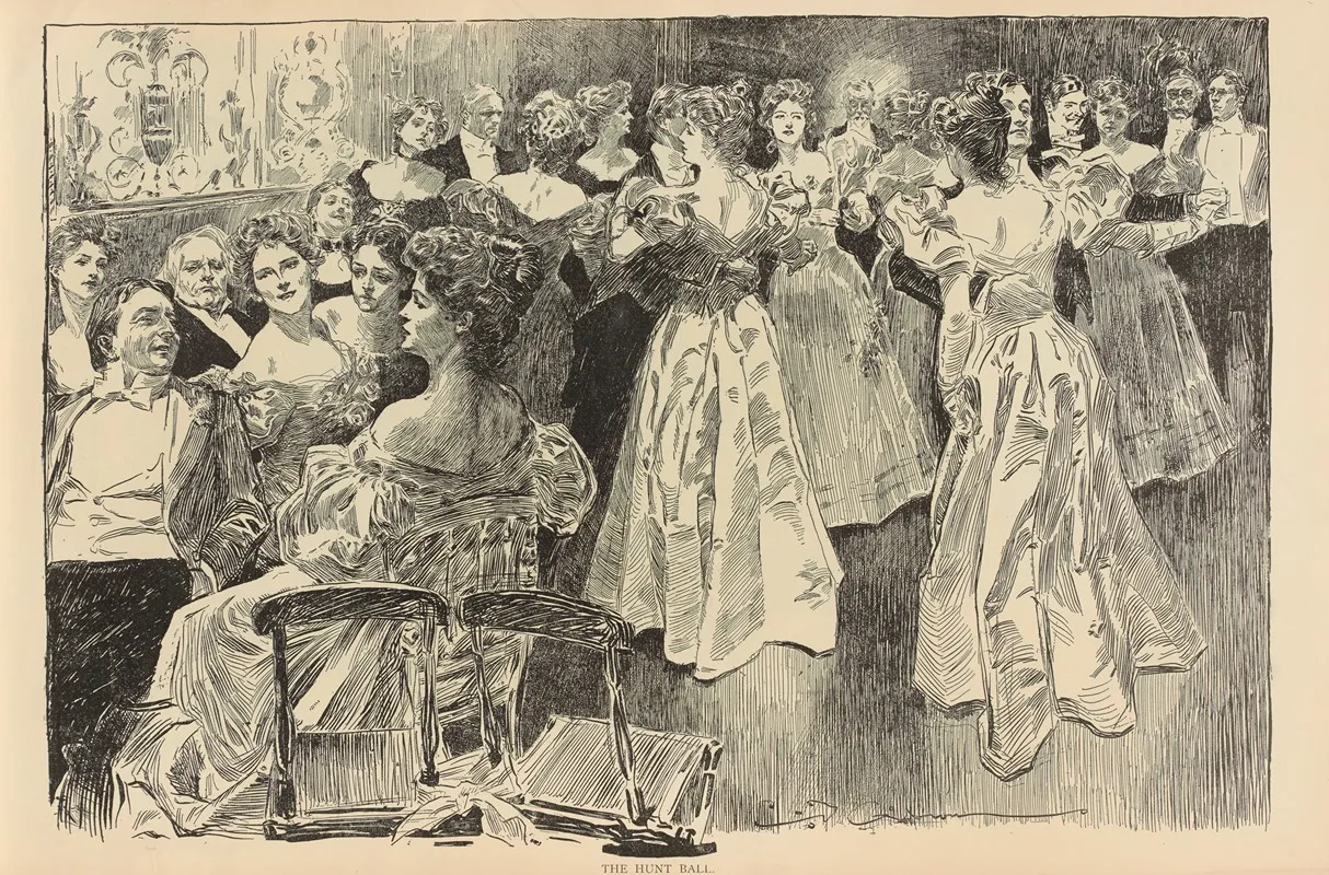 The Hunt Ball 2 Wall Art by Charles Dana Gibson - High-Resolution Digital Print