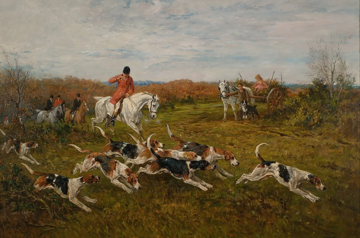 The Hunt In Full Cry Wall Art by John Emms - High-Resolution Digital Print