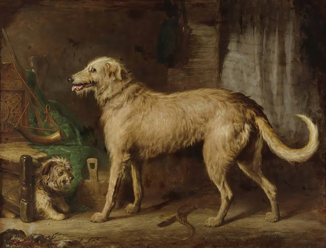The Hunting Hound Wall Art by Gourlay Steell - High-Resolution Digital Print