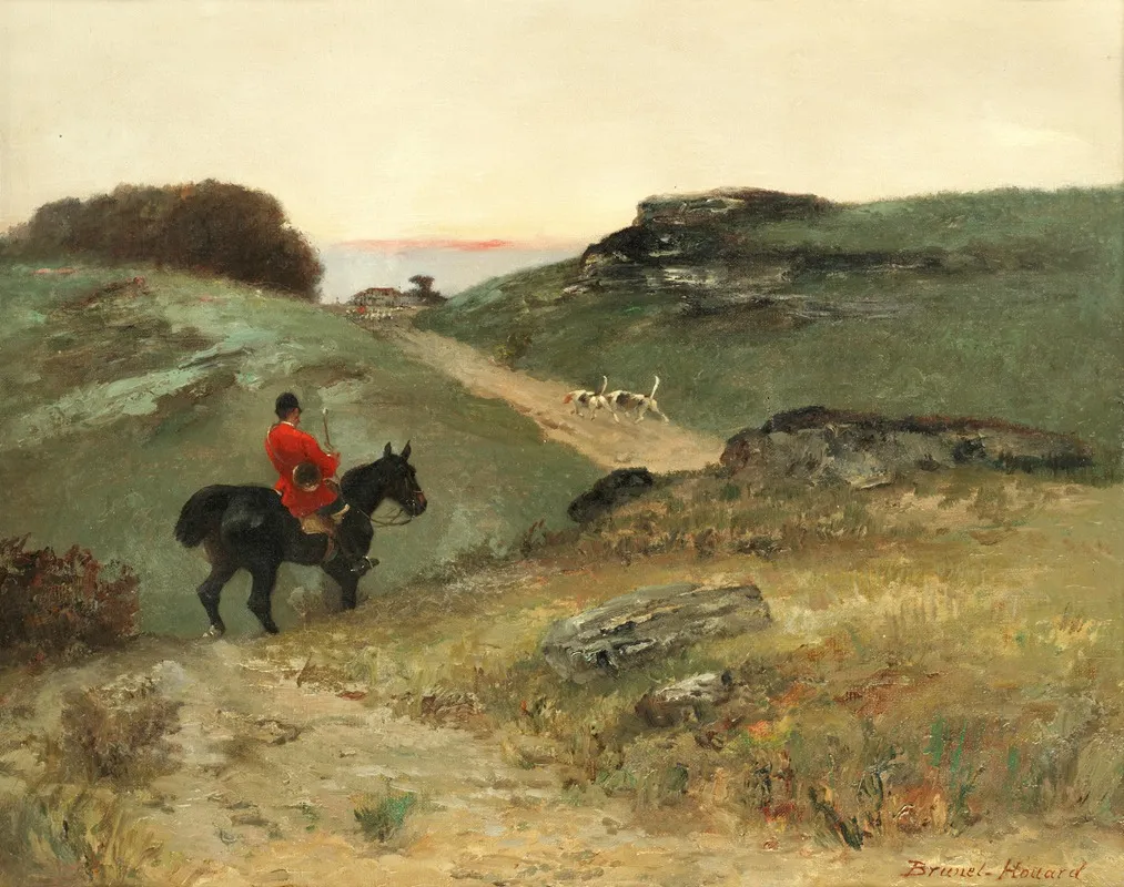 The Huntsman Returning Home Wall Art by Pierre Auguste Brunet-Houard - High-Resolution Digital Print
