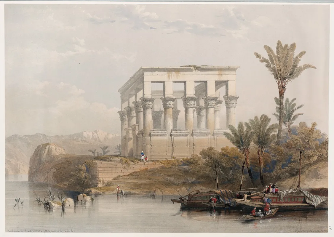 The Hypaethral Temple At Philae Called The Bed Of Pharaoh Wall Art by David Roberts - High-Resolution Digital Print