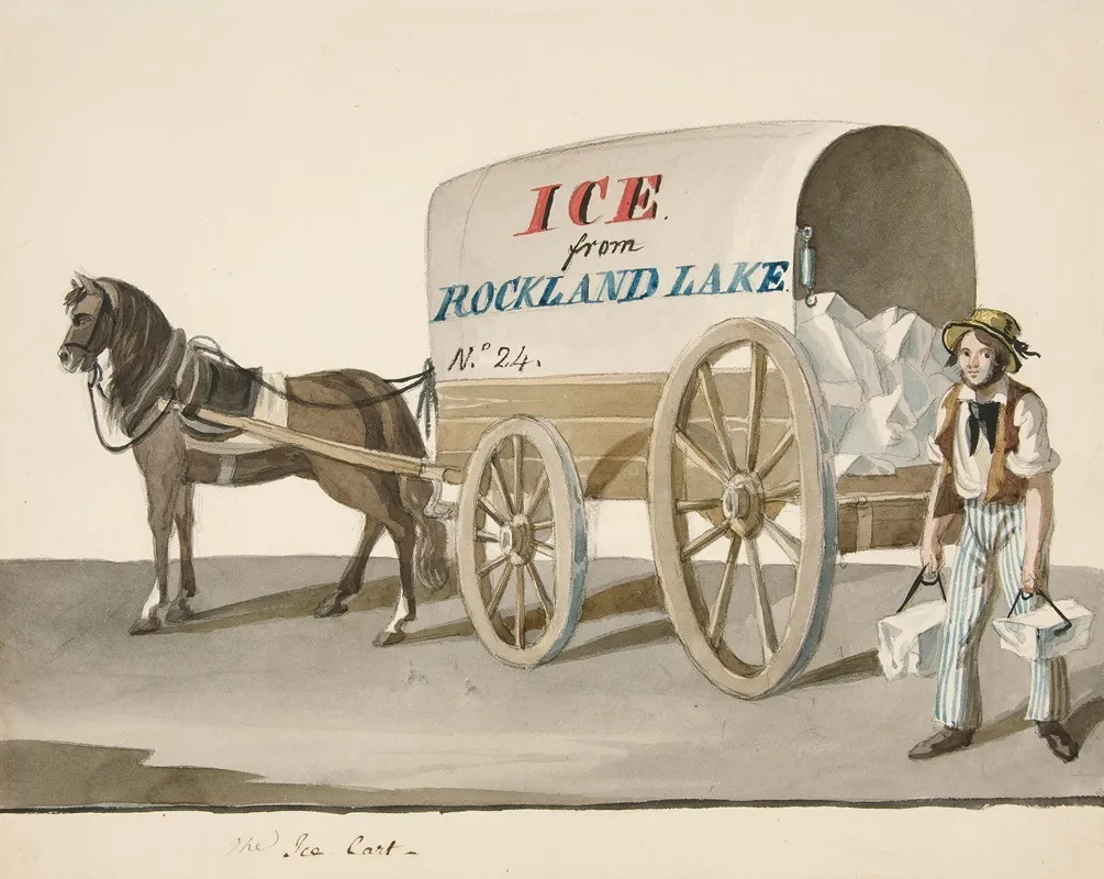 The Ice Cart Wall Art by Nicolino Calyo - High-Resolution Digital Print